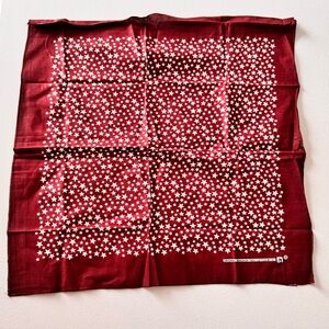 White Stars Print Brown Bandana